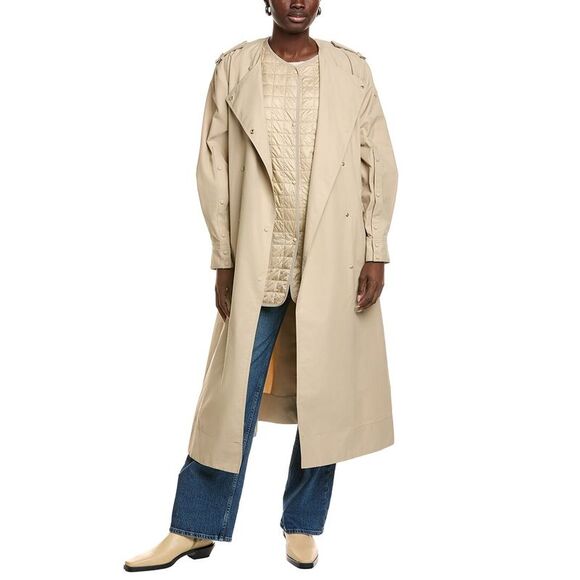 Moncler Jackets & Blazers - Moncler Womens  Trench Coat, Tan